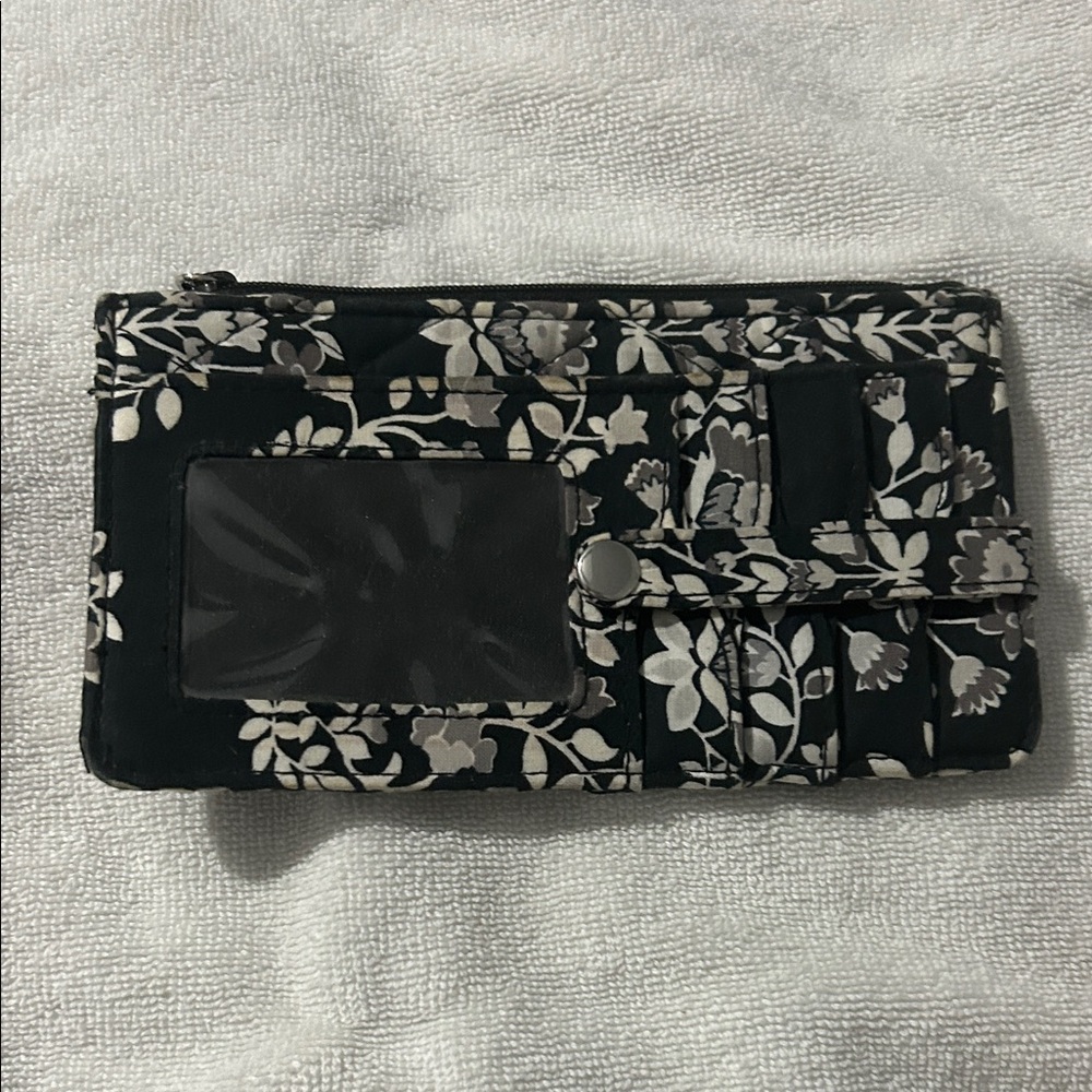 Vera Bradley Black and White Floral Wallet
